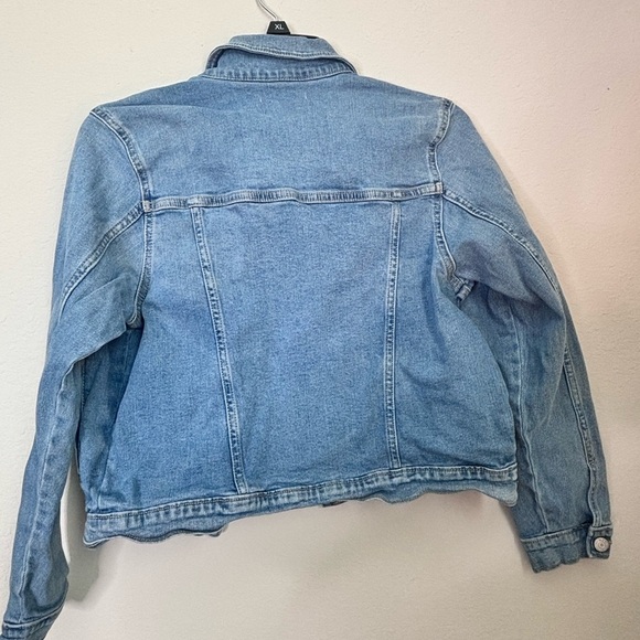 Old Navy Light Blue Denim Jacket Kids XL (14-16) - Picture 8 of 9
